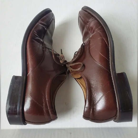 Zengara Men's Brown Leather Dress Shoes Sz 9M - Picture 5 of 11